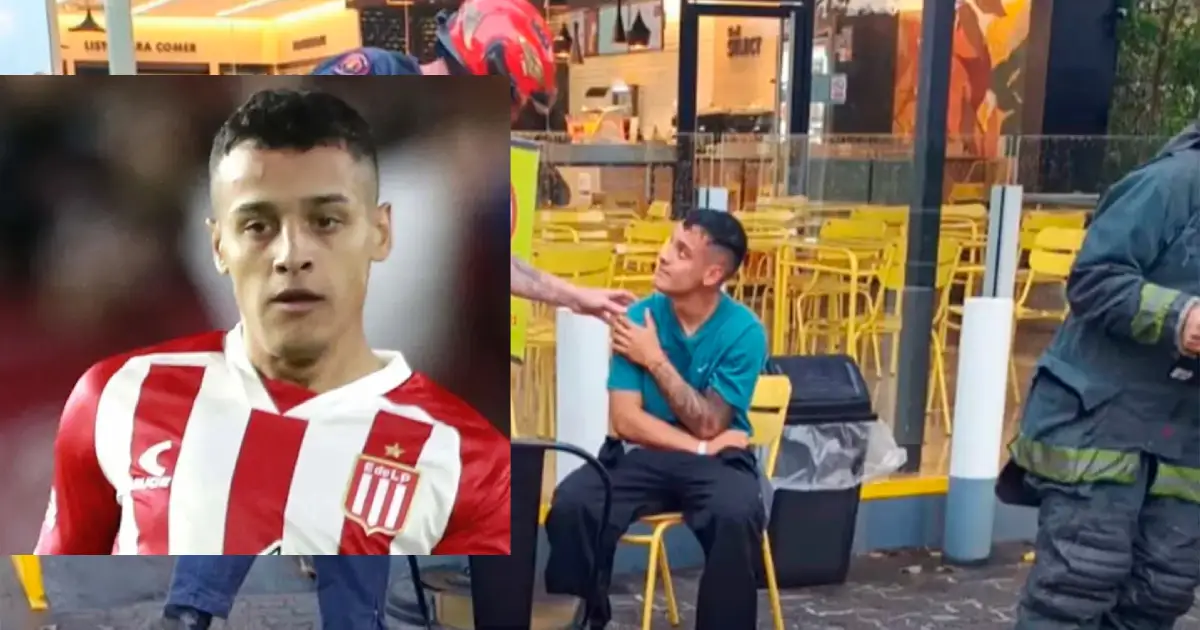 El futbolista de Estudiantes Tiago Palacios se accidenta tras salir campeón